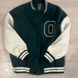 NWOT - Green and White San Souci Varsity Jacket